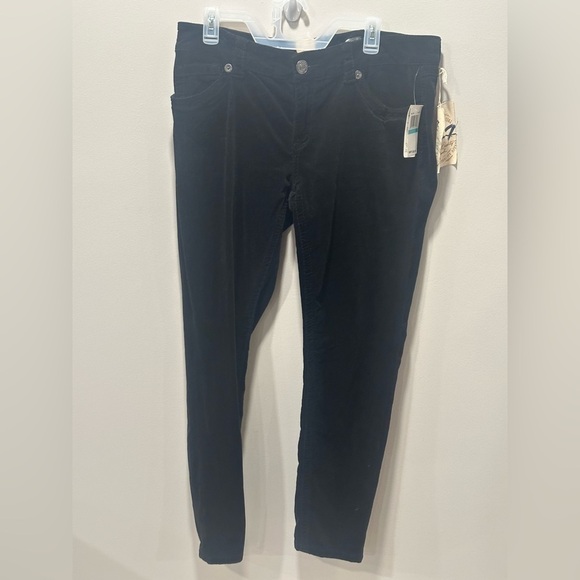 Seven7 Jeans Women’s Black Corduroy Pants Size 16 Nwt - Picture 1 of 7